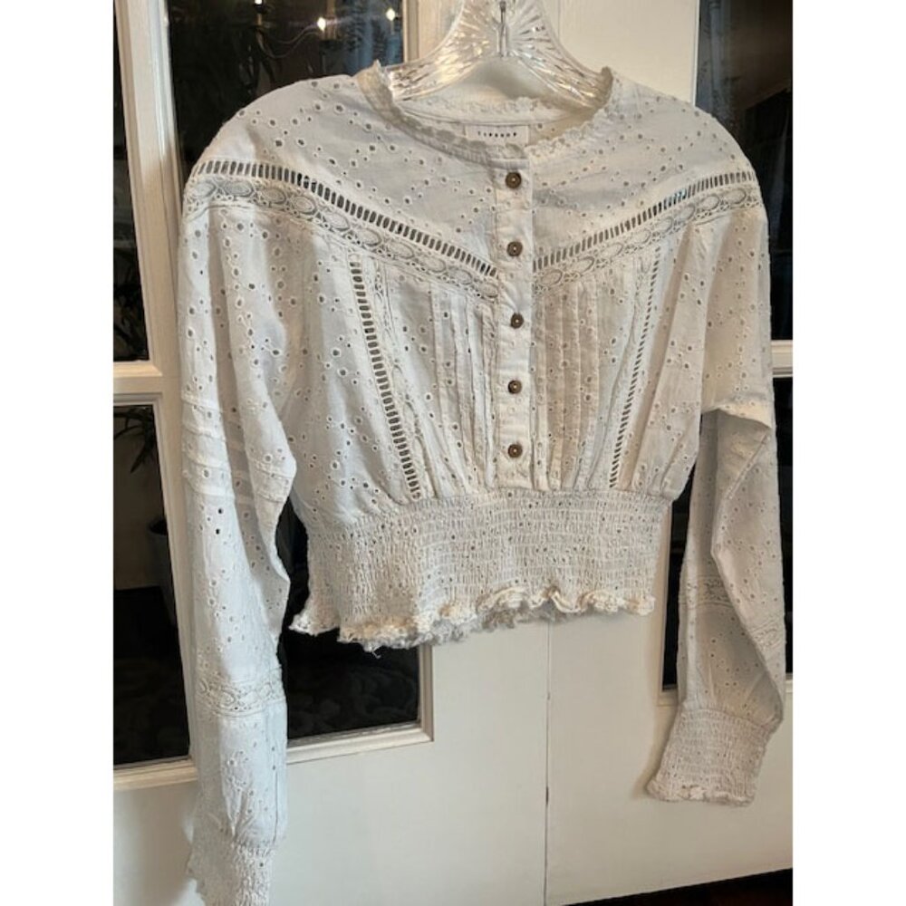 NWT Topshop Lace Inlet Top Size 4
